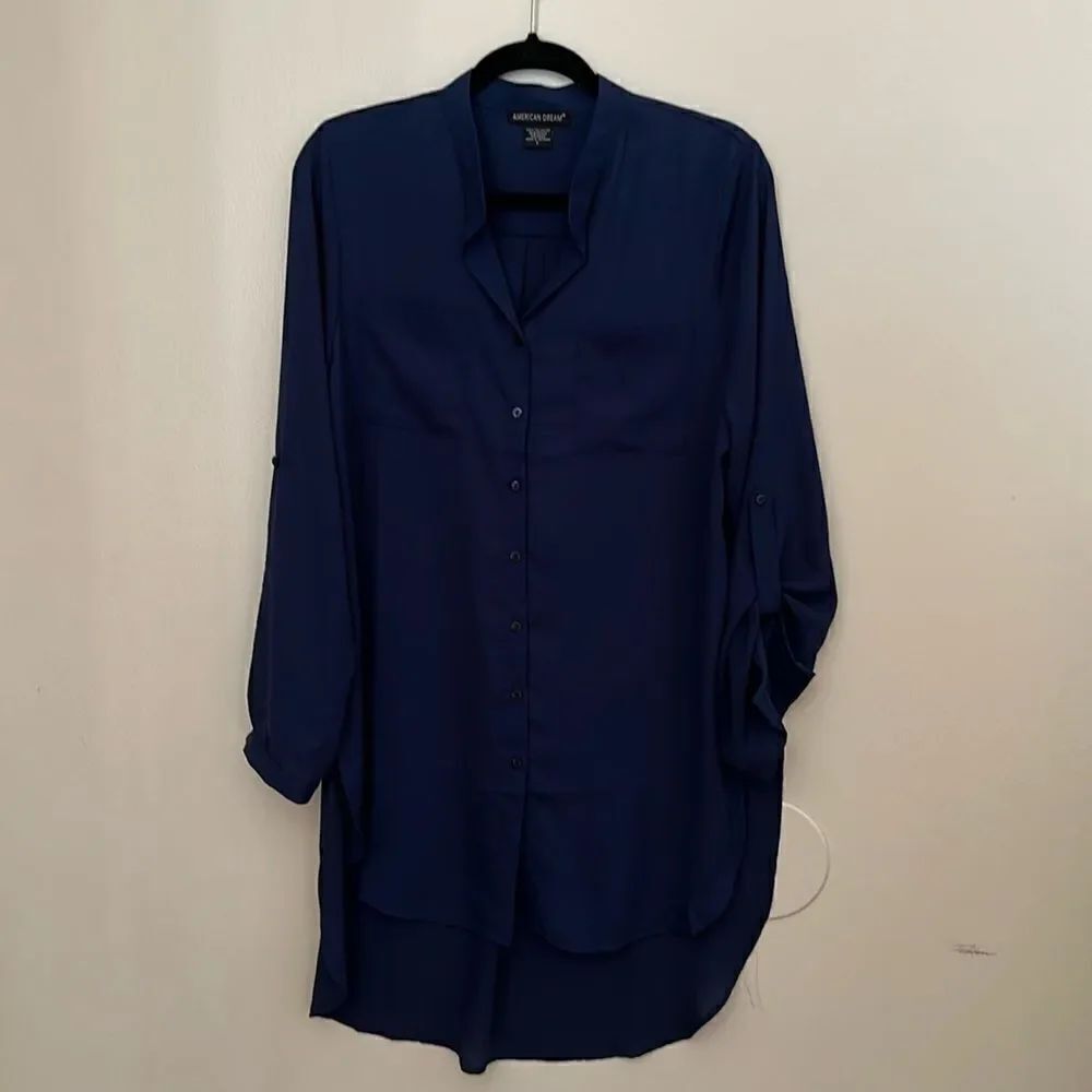 American Dream L/S Buttondown Blouse NWOT